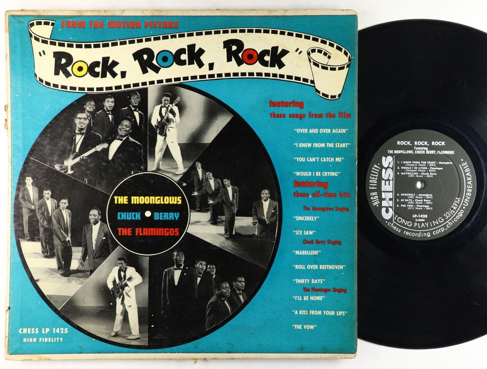 V/A (Moonglows, Chuck Berry, Flamingos) - Rock, Rock, Rock LP - Chess Mono DG