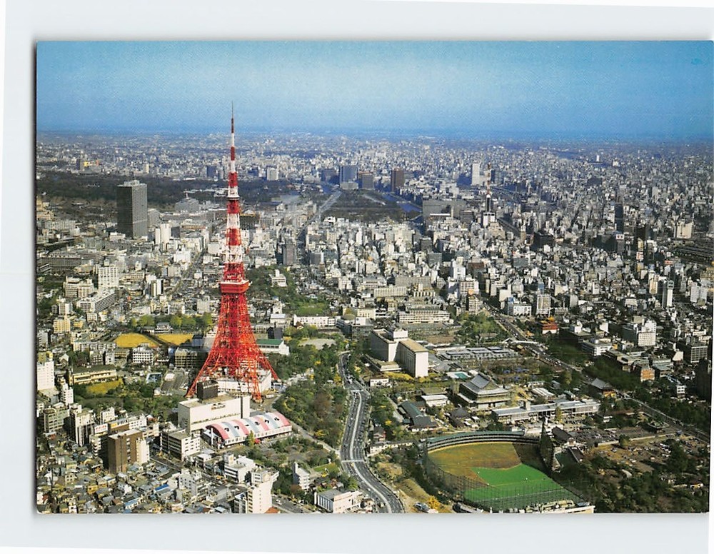 Postcard Panoramic View Tokyo Tower Tokyo Japan