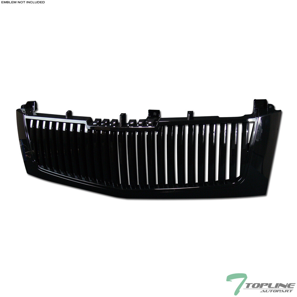 Topline For 2002-2006 Cadillac Escalade Vertical Front Hood Bumper Grille - Blk