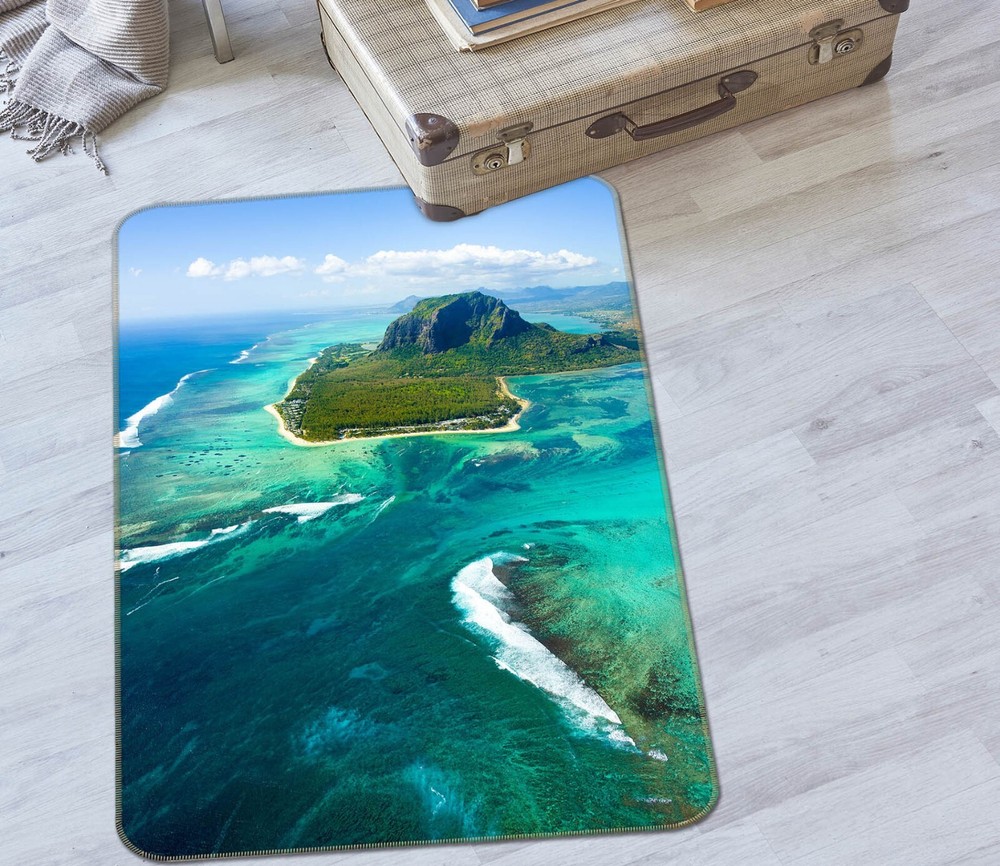 3D Blue Sea ZHUC2635 Game Non Slip Carpet Mat Photo Carpet Amy