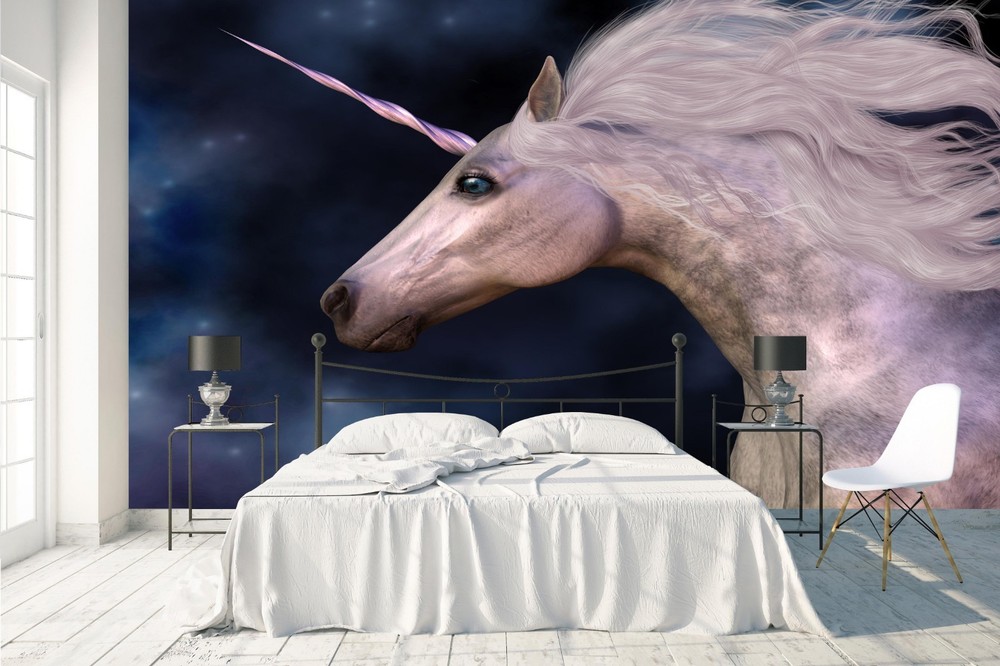 3D Unicorn Animal Illustration Wall Murals Wallpaper Murals Wall Sticker 4
