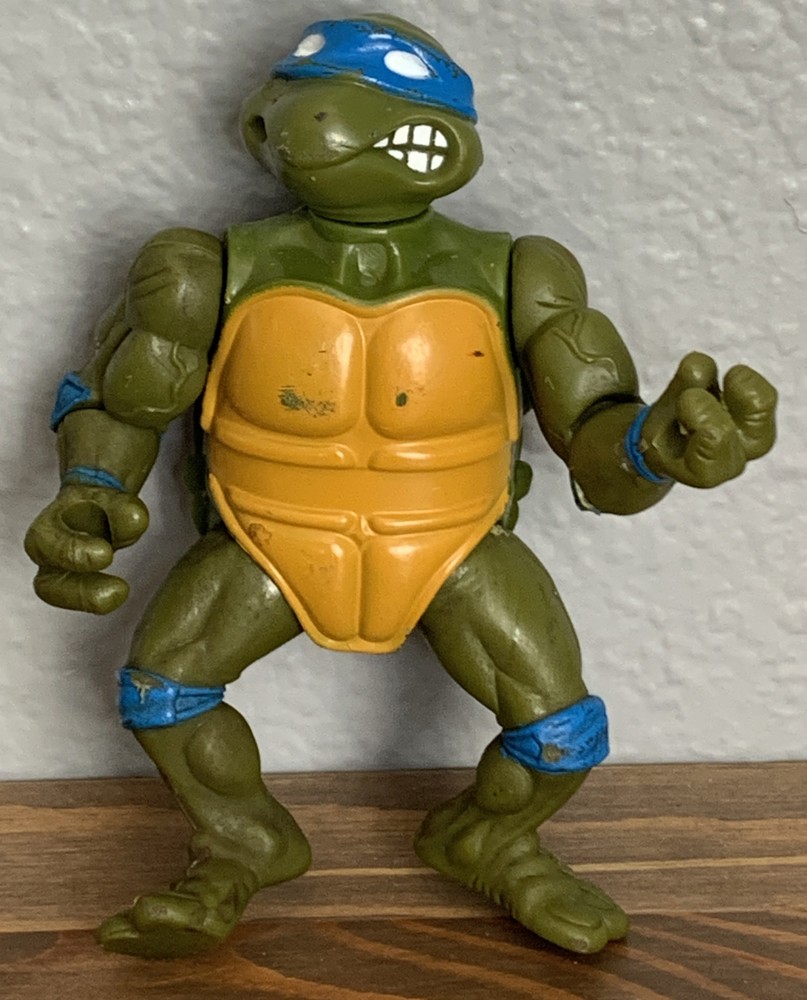 VTG Teenage Mutant Ninja Turtles Leonardo 1988 Figure Hard Head Playmates TMNT