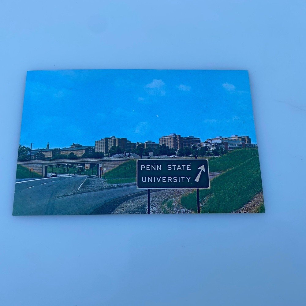 Vintage Penn State University Postcard Campus View Sign Unused Modern-Ad P