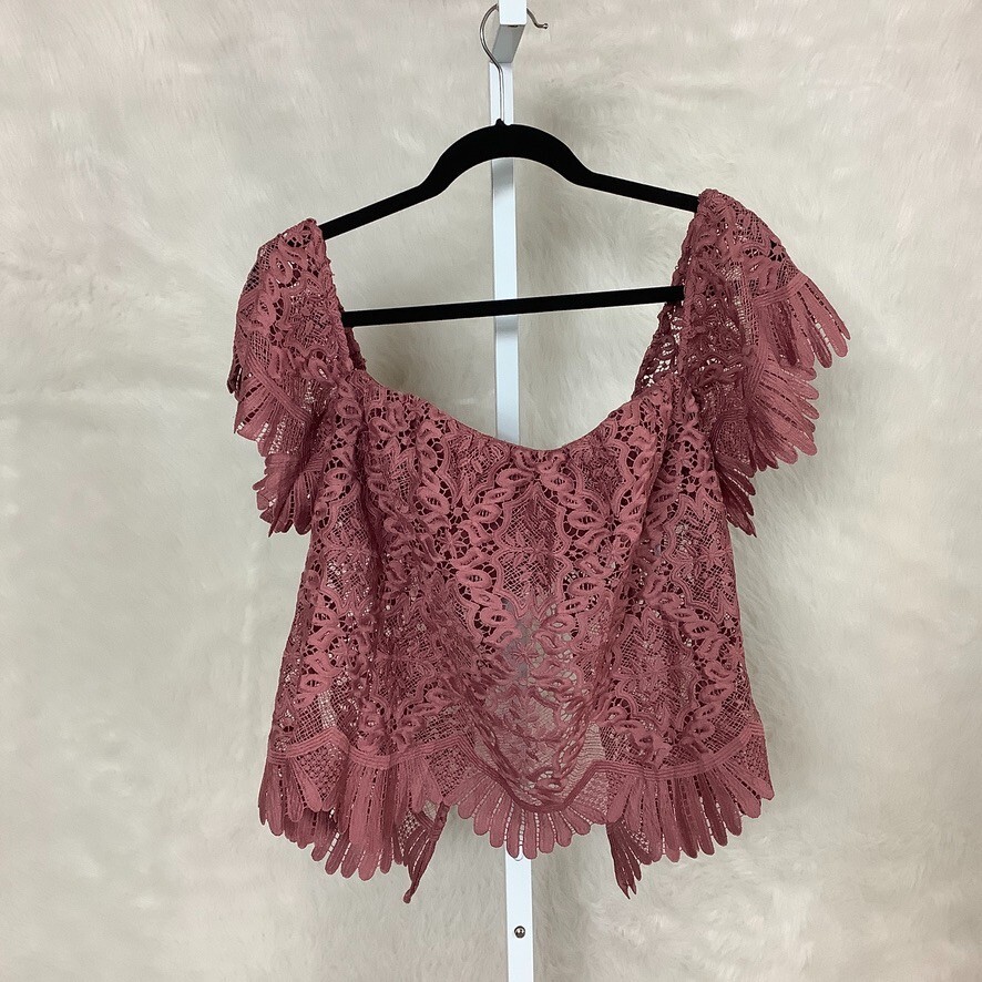 Lovers Friends Mauve Lace Off Shoulder Beach Top New With Tags