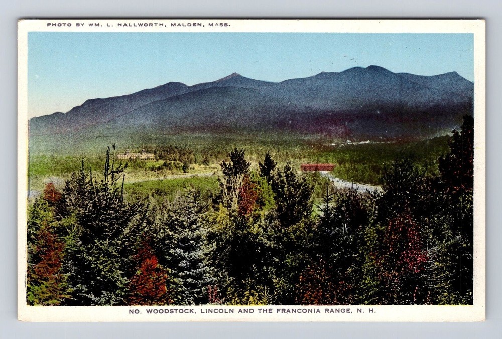 Franconia Range NH-New Hampshire, North Woodstock, Lincoln, Vintage Postcard