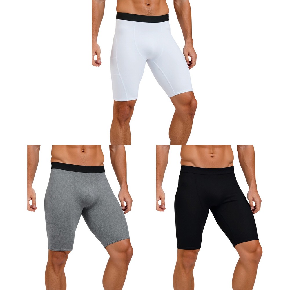 Men Shorts Soft Tights Adult Compression Shorts Gym Pantyhose Fitness Trousers