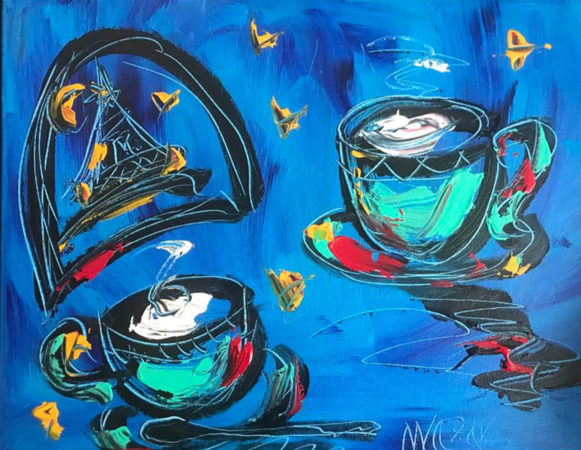 NYC ART  MODERN ABSTRACT Painting  Stretched   IMPRESSIONIST UG780T8