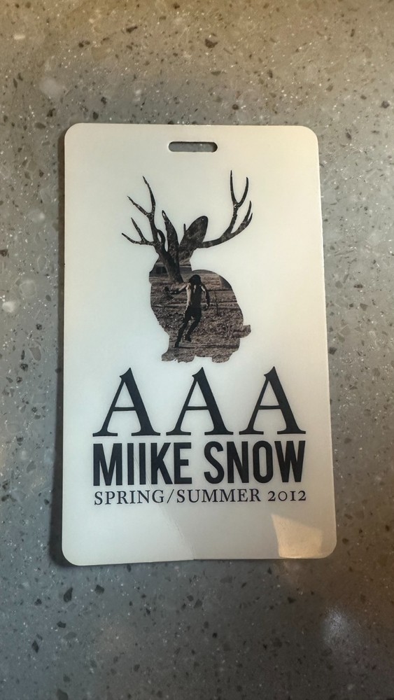 road crew issued MIKE SNOW all access pass