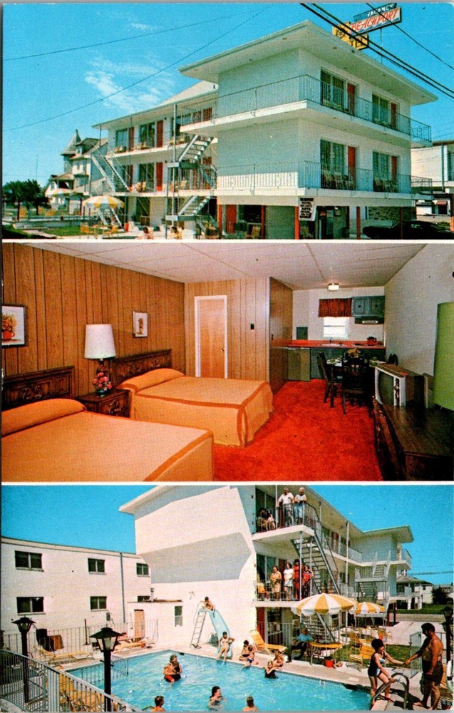 Multi Views Beachport Motel, N Wildwood NJ  Vintage Postcard A71
