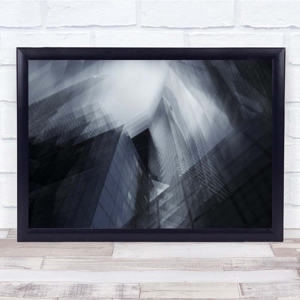 Parallel Abstract Pattern Artistic Blur Blurry Urban City Wall Art Print