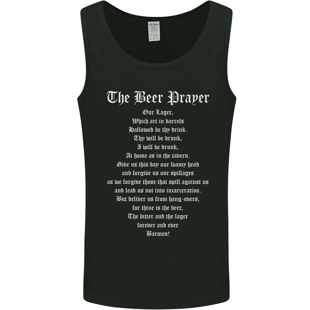 The Beer Prayer Funny Alcohol Mens Vest Tank Top