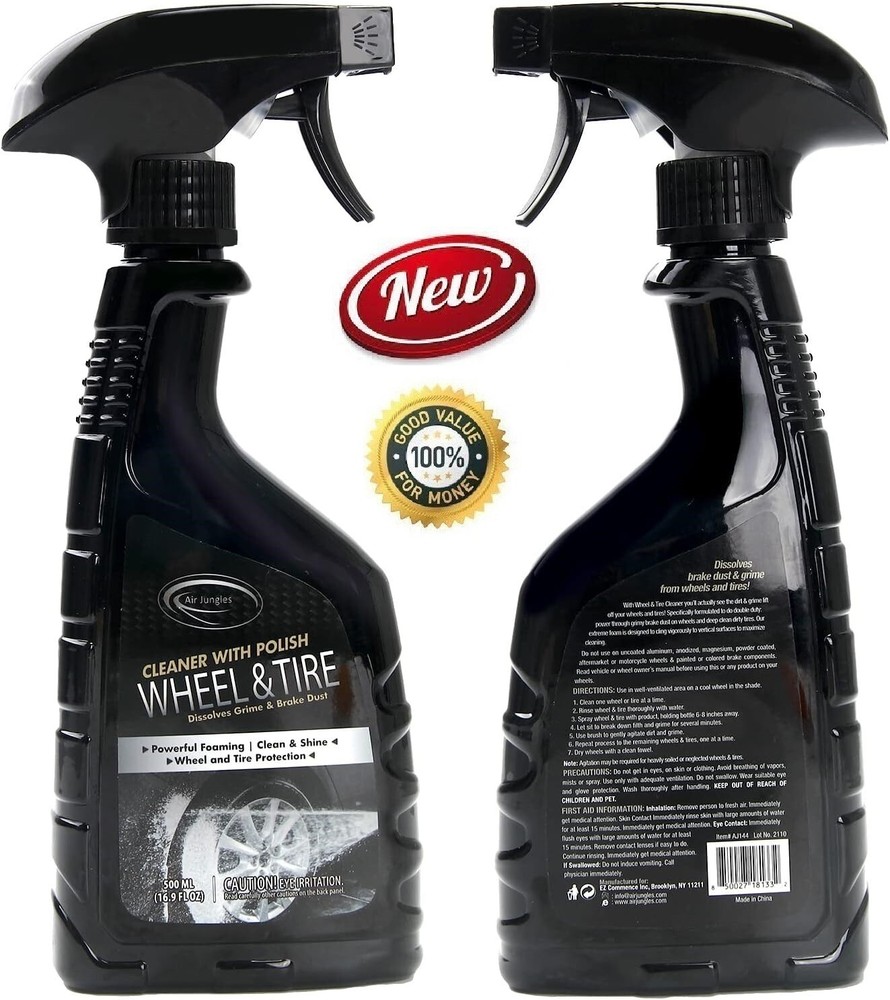 Car Wheel Tire Cleaner Aluminum And Chrome Rim Brake Buster Acid-Free 16.9oz New-image