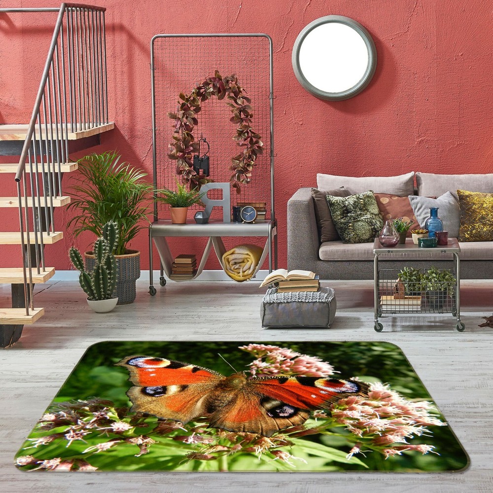3D Butterfly Non-Slip Rug Elegant Animal Print Carpet Mat O748