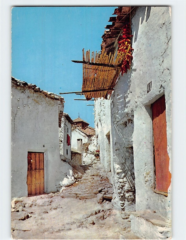 Postcard Typical Street Scene in Granada Spain