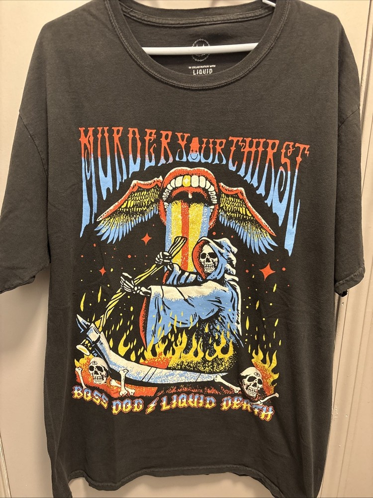 Liquid Death x Boss Dog “Murder Your Thirst” T-Shirt (Size: XL) RARE & OFFICIAL