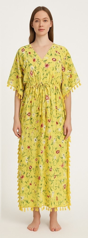 Kaftan Dress Beach Cover Boho Gown Hippie  Women Plus Size Tunic Top US ST KF018