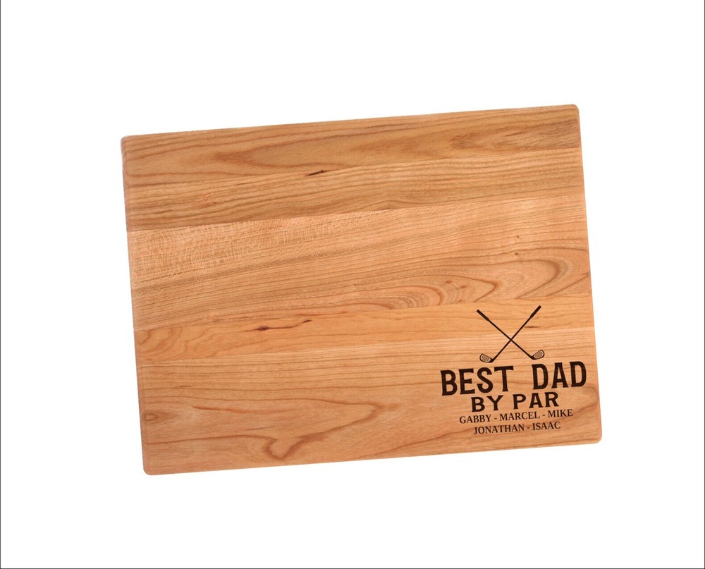 Best Dad By Par Cutting Board | Golf Club Charcuterie Board | Custom Serving