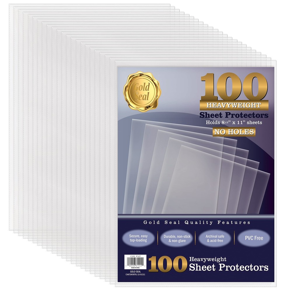 GOLD SEAL No Holes Sheet Protectors, Bulk Pack, Letter Size (8.5 x 11 Inch), ...