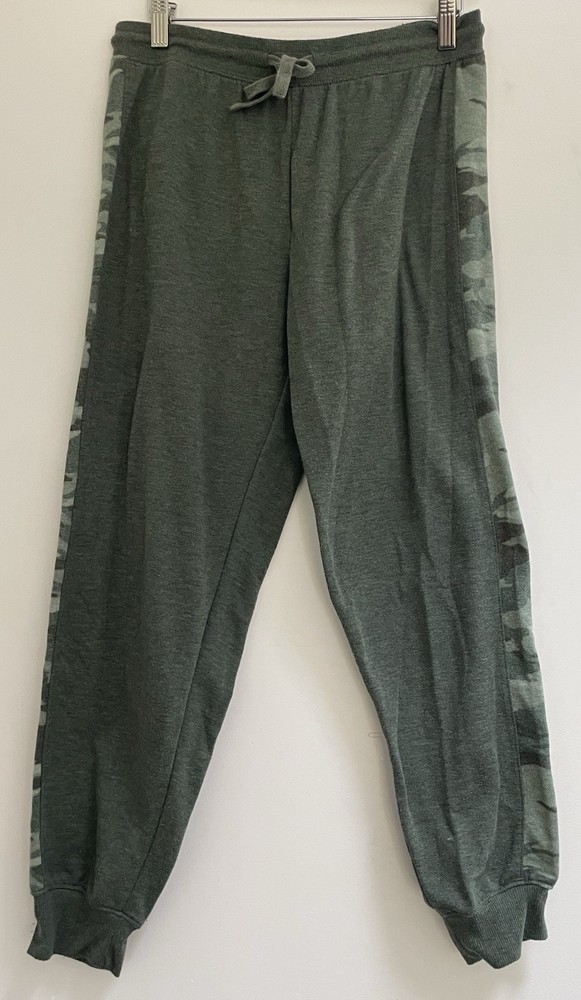 Splendid Womens Camo Polyester Blend Adjustable Waist Jogger Pants Olive Green S