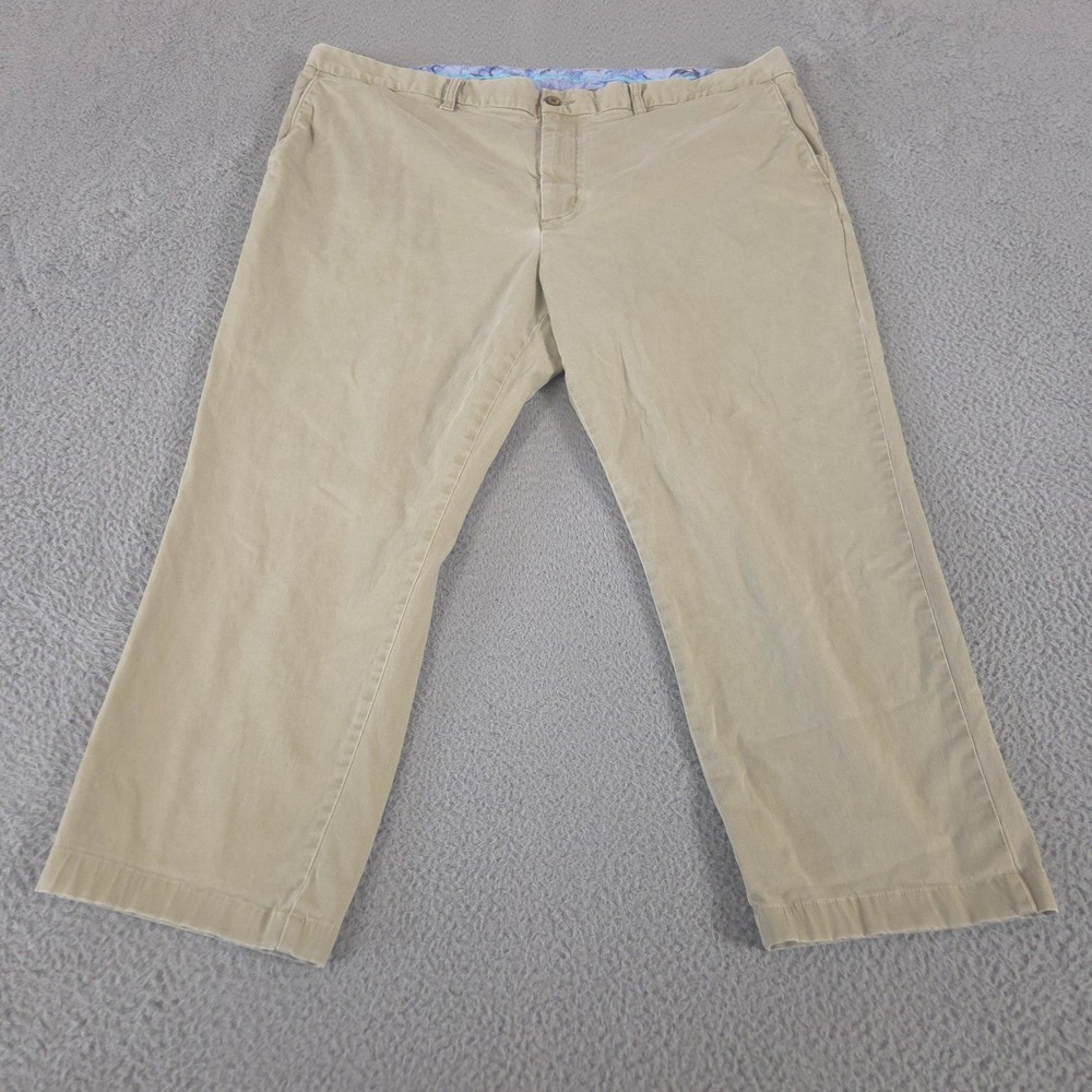 Tommy Bahama Pants Mens 46x28 Khaki Boracay Straight Leg Cotton Tencel Stretch