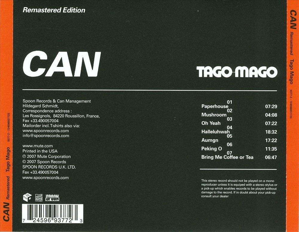 Can Tago Mago New Cd