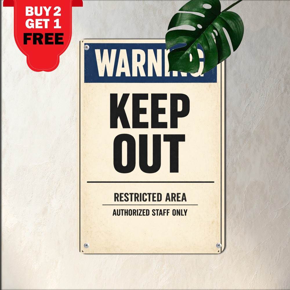Do Not Enter Security Warning Safety Sign Weatherproof Outdoor Aluminum Metal