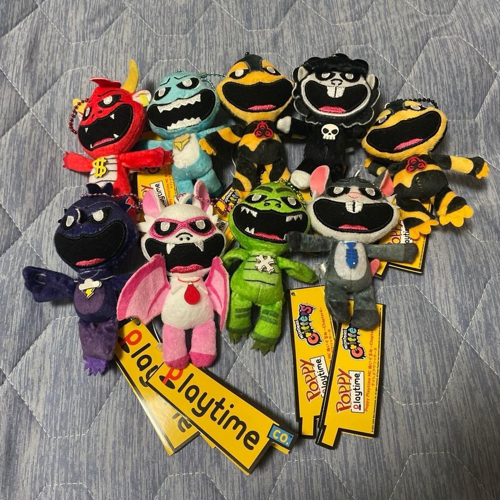 Poppy Playtime Nightmare Critters Plush Mascot Set 8pcs Ball Chain Chapter 4