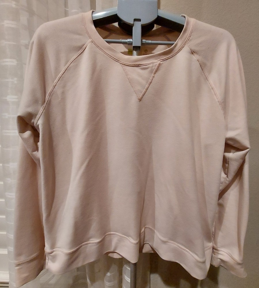 Xersion Sweatshirt Women's XL Light Pink Pullover Long Sleeve