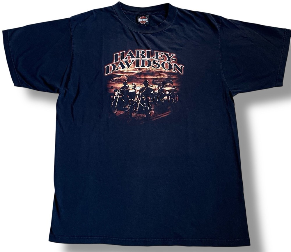 Vtg Harley Davidson T-Shirt Men’s 2XL Black 2009 Springfield MA Y2K Made in USA