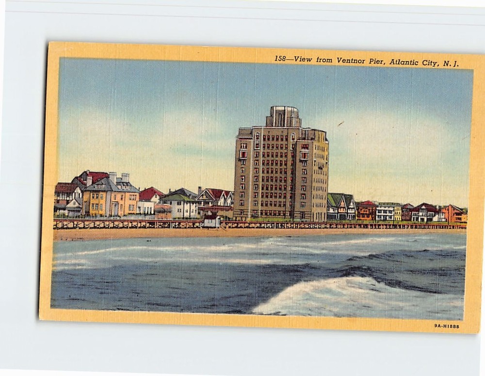 Postcard View from Ventnor Pier Atlantic City New Jersey USA North America
