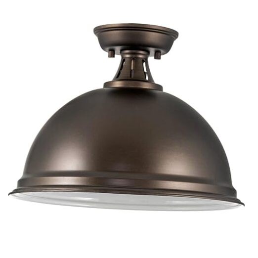 Belle 14 Inch Modern Industrial Semi Flush Mount Ceiling Light Close to Ceiling Fixture