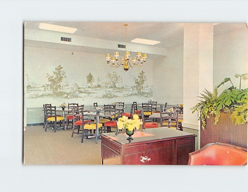 Postcard Dining Room Infirmary Plymouth Place La Grange Park Illinois USA