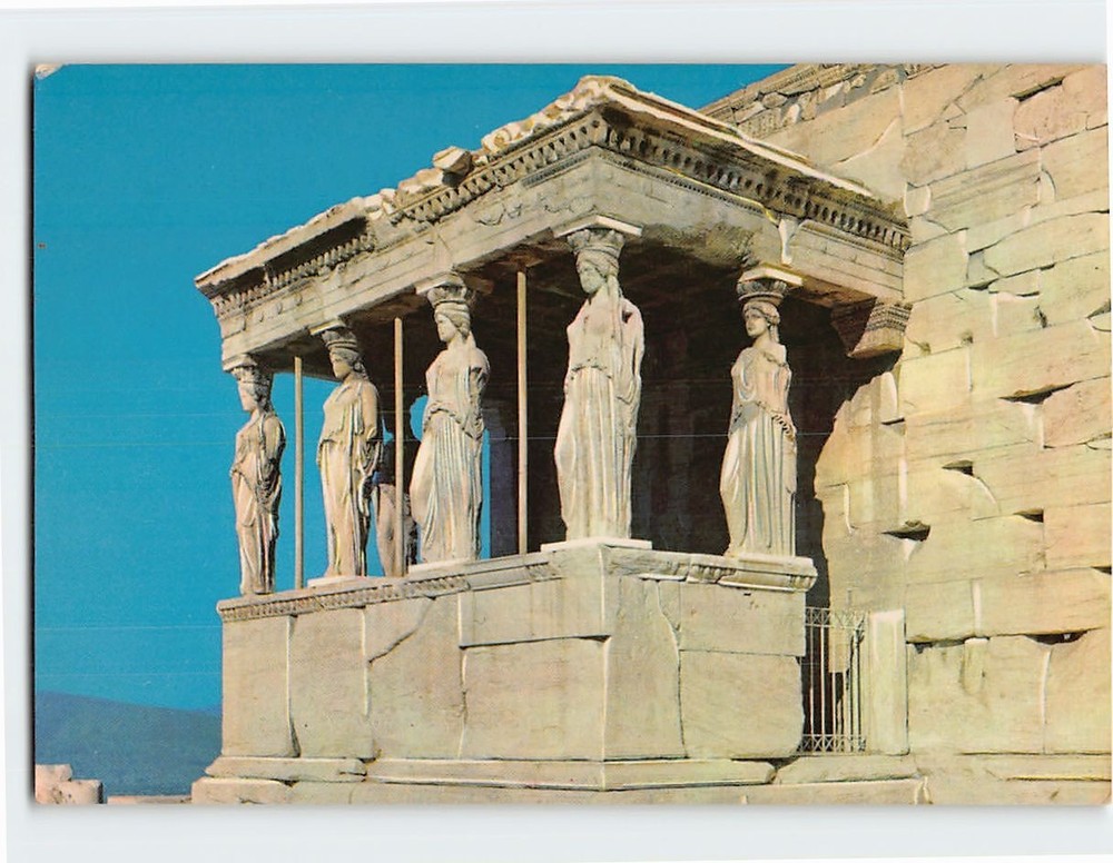 Postcard The Caryatids Athens Greece