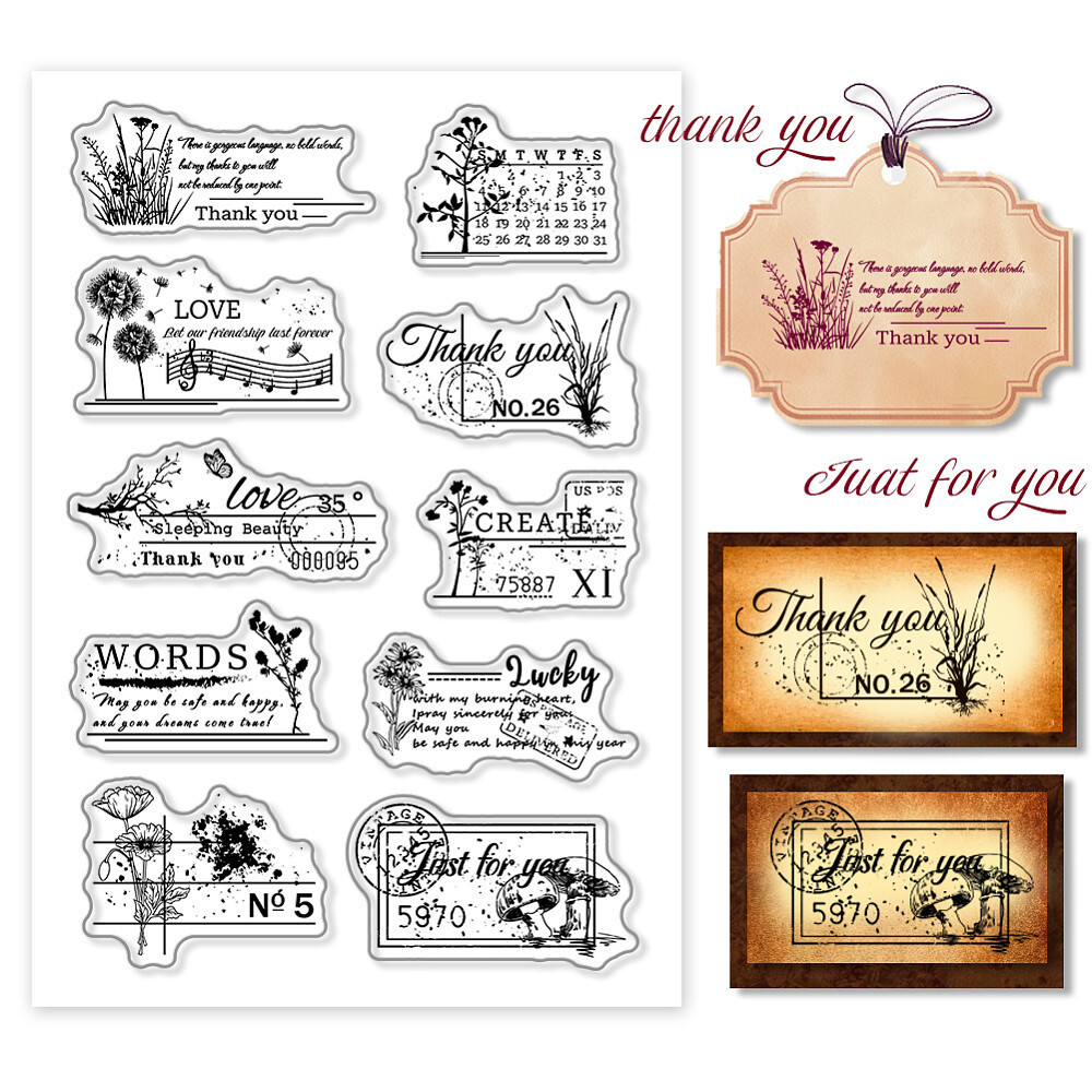 1sheet Custom PVC Plastic Clear Stamps for Scrapbooking Photo Album tive Cards
