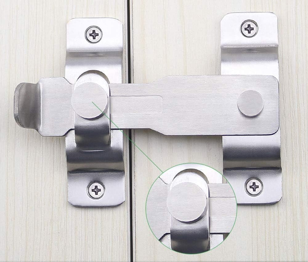 Barn Door Latch Sliding Lock Stainless Steel, Barns Doors Hasp Lock for Window C