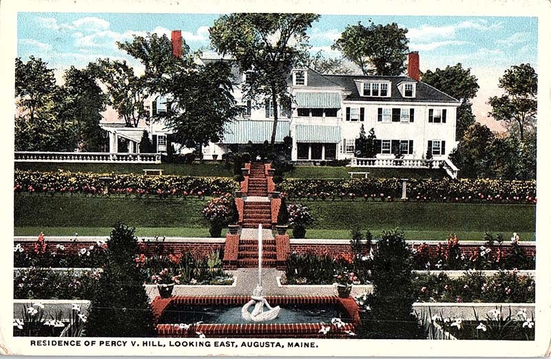 Postcard HOUSE SCENE Augusta Maine ME j/11 AJ5371