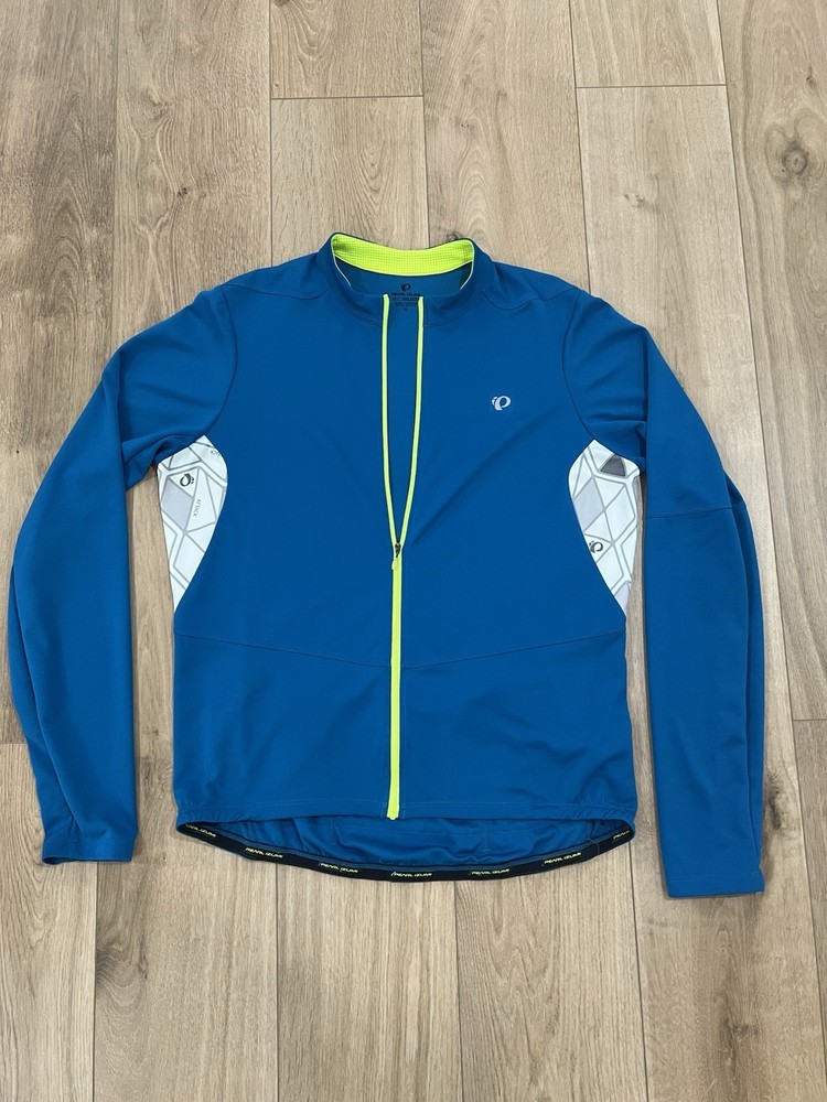 Pearl Izumi SELECT Men's XL Colorblock Cycling Jersey Blue Long Sleeve Full Zip