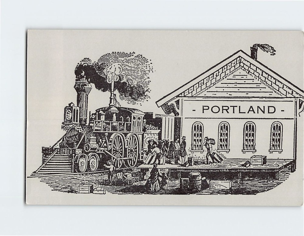 Postcard Portland Train Station Portland Oregon USA