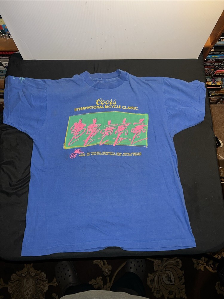 Vintage 1987 Coors International Bike Classic Graphic Tee Large Free Shipping