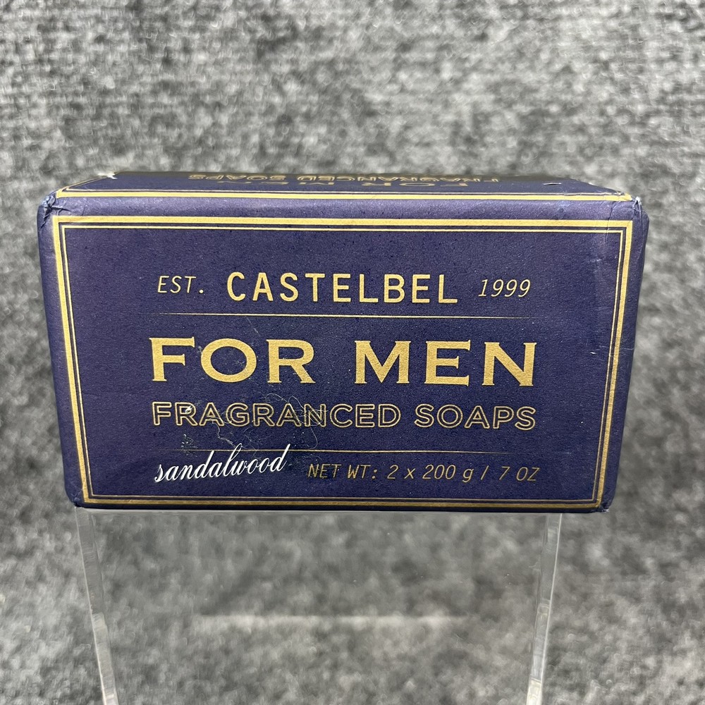 Castelbel For Men Sandalwood Scented Bar Soap Set - 2 x 200g / 7 oz New