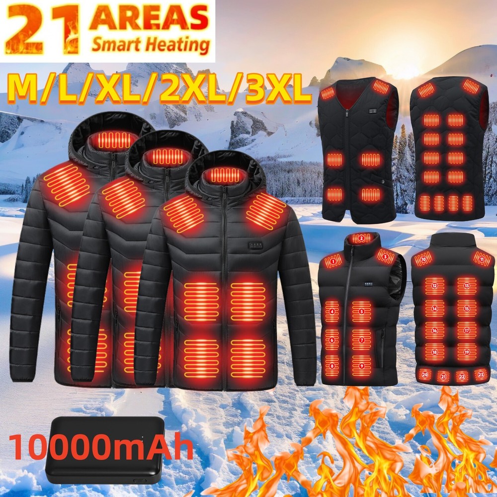 Heated Vest Jacket for Men & Women with USB Battery Thermal Heating Coat
