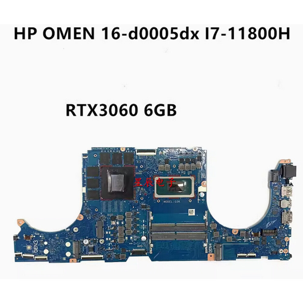 FOR HP 16-D TPN-Q265 Laptop Motherboard DAG3KMB2CA0 I7-11800H RTX3060 Tested OK