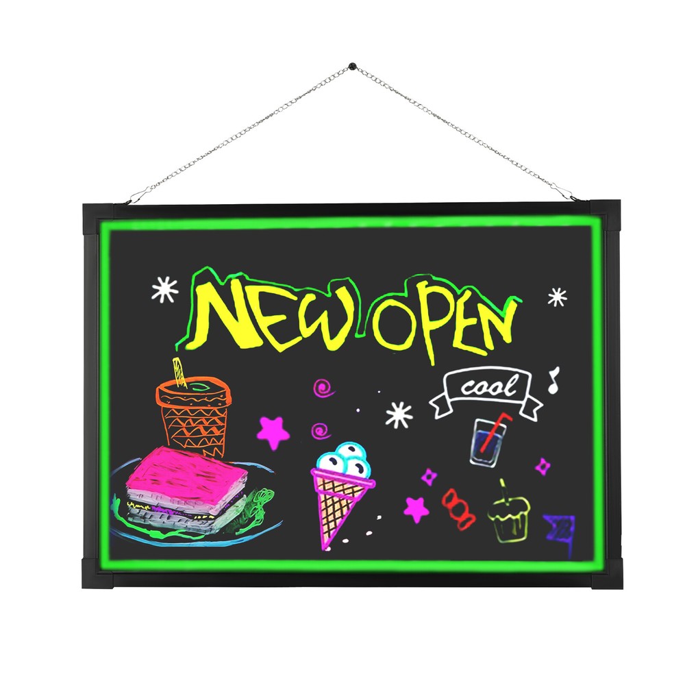 LED Light-Up Writing Board - Flashing Illuminated Message Sign with Customizable Display, Available in 3 Sizes for Menus, Promotions, and Events