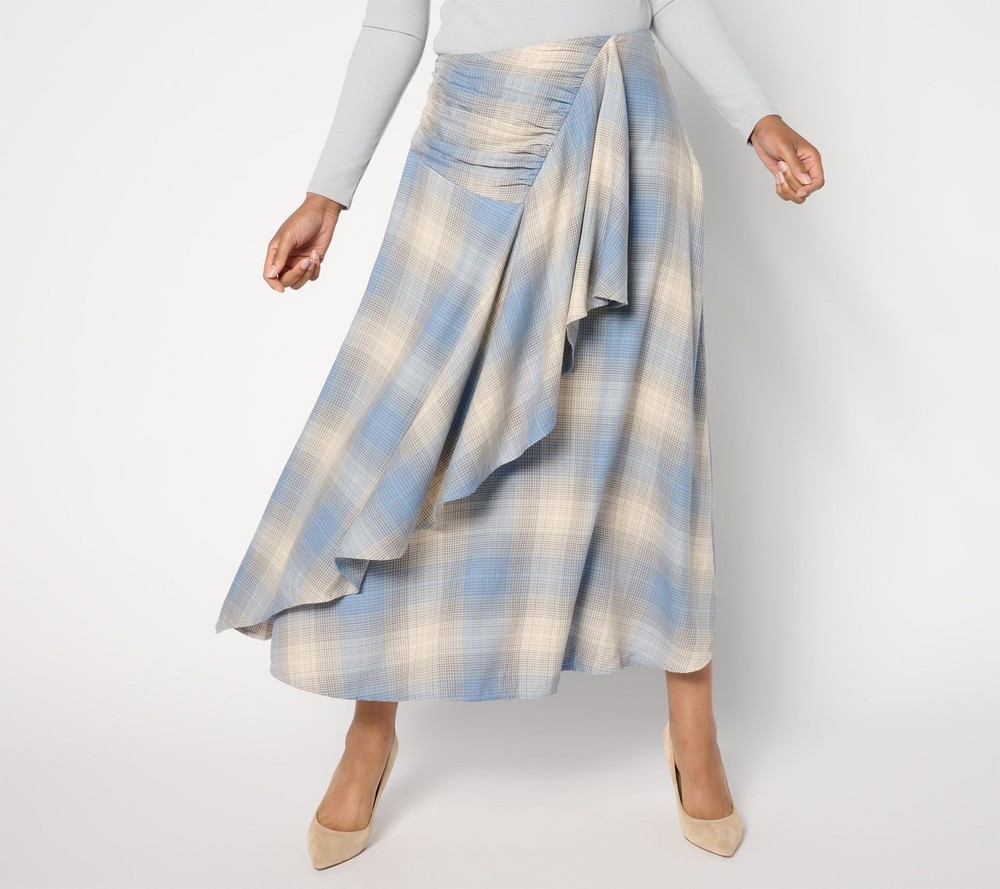Me by Jennie Garth Women's Petite Skirt PS Ynez Woven Ankle Multi-colored