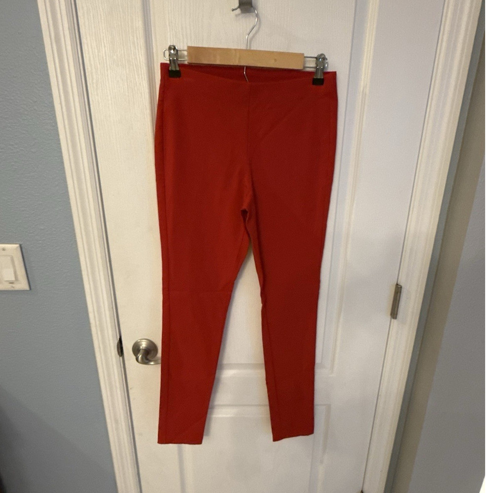 Michael Kors Women's Red Ankle Leggings Solid Pattern Size S