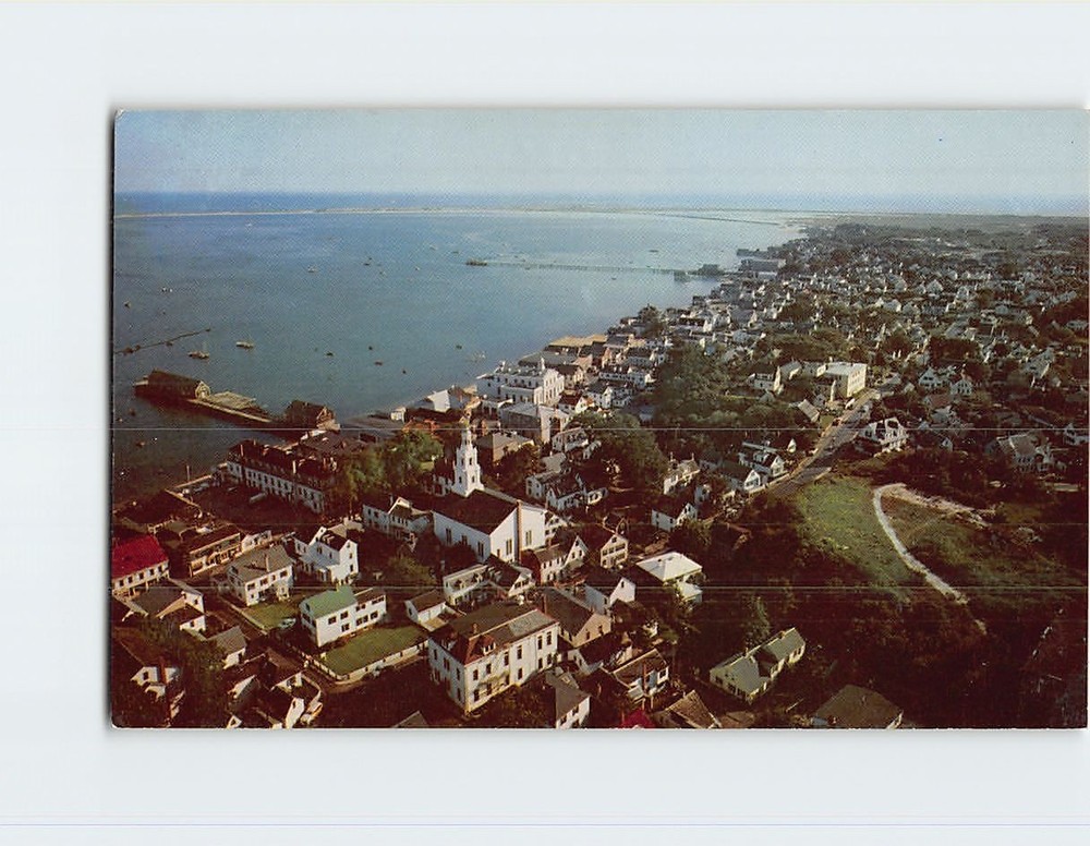 Postcard Aerial View Provincetown Cape Cod Massachusetts USA