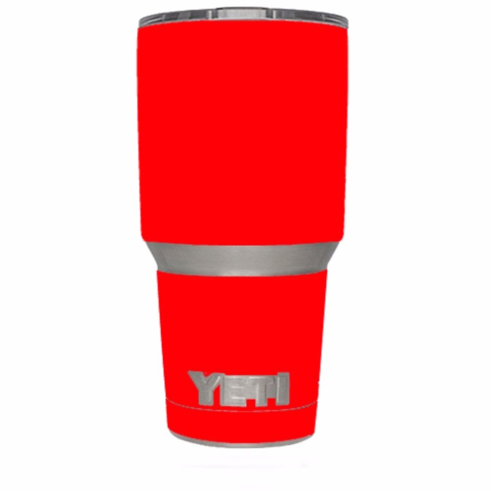 Skin Decal for Yeti 30 oz Rambler Tumbler / Bright Red