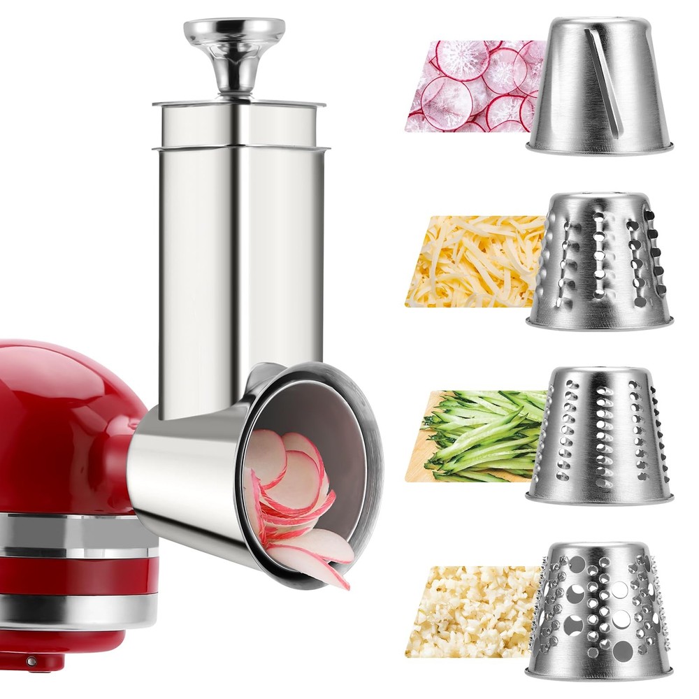 KitchenAid Mixer Stainless Steel Slicer Shredder Dishwasher Safe Attachment  