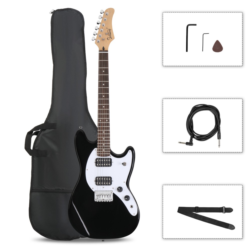 Glarry GMF Dual Dual Pickup Yellow Acid Fingerboard  Shield MF Electric Guitar