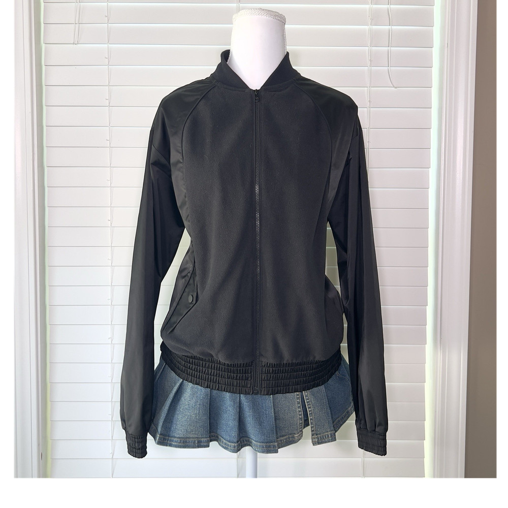 Athleta Women's Black Basic Jacket S Full Zip Pockets Lightweight Polyester